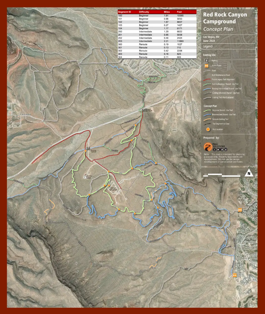Red Rock Canyon Campground concept plan map